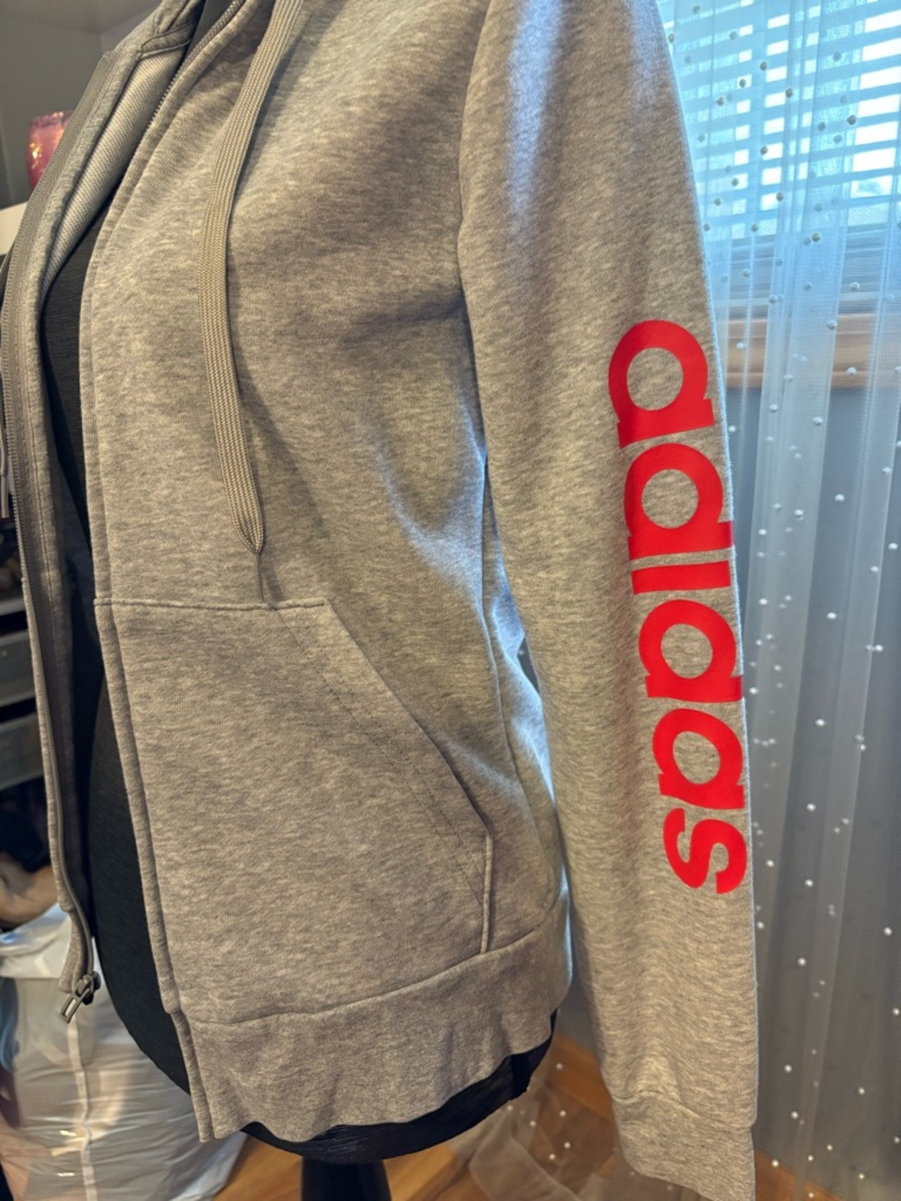Gray Zip-Up Hoodie Jacket - Picture 2 of 3